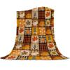 Thanksgiving Pumpkin Blanket Super Soft Flannel Throw Blankets Pumpkin Turkey Maple Leaf Gnome Plaid Blanket Plush Blankets Gift