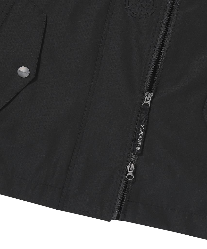 Черная ветровка Superdry с высоким воротником