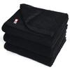Imabari Towel Commercial Face Towel Set of 3 M Color 34x86cm For Beauty Salons 100 Colors Lightweight and Thin (No.01 Black) Mc-ft3