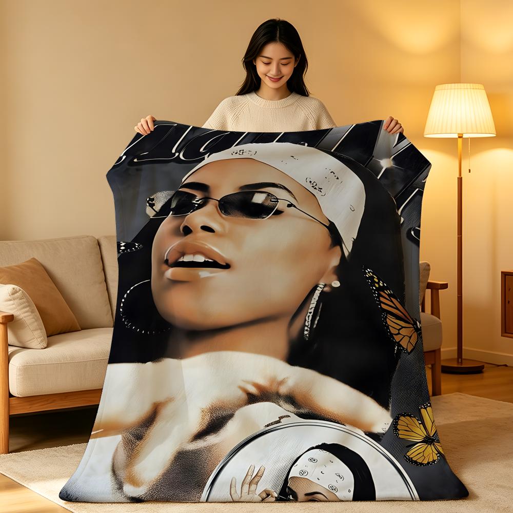 Музыкальная A-Aaliyah Плотное короткое плюшевое одеяло Мягкое, приятное для кожи, для дивана, для сна, в комнате с кондиционером