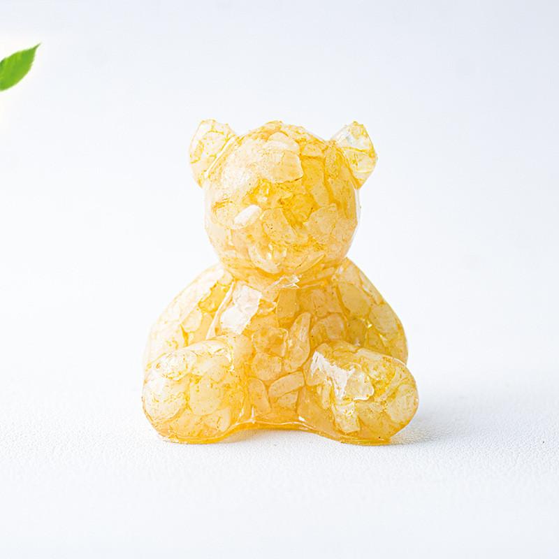 Кристальная смола Искусство Миниатюрный медведь Настольный декор Для офиса и дома Идеи для подарков
