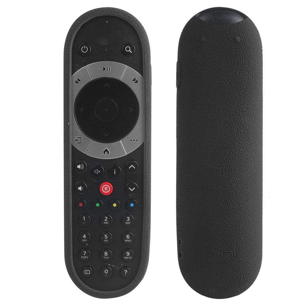 Remote Control Case TV Silicone Anti slip Cover Skin for SKY Q TV Remote Controller(Black)