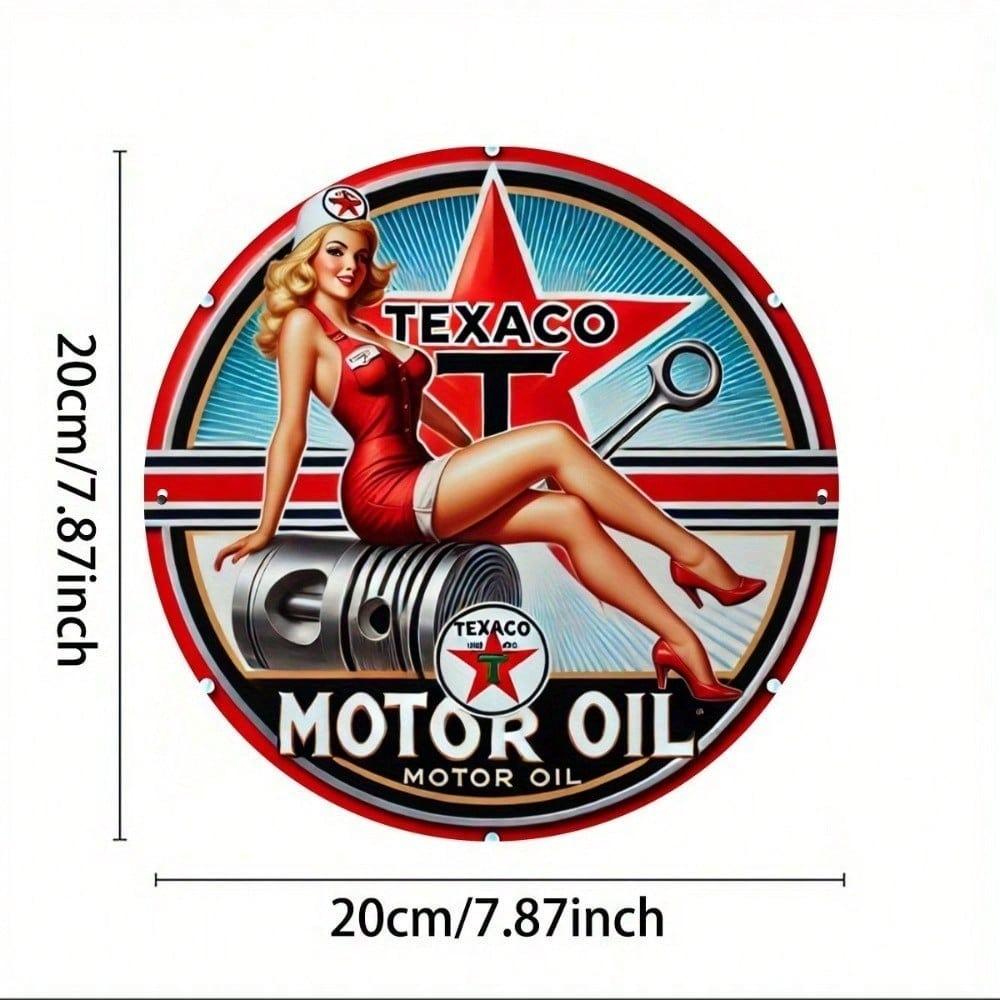 Texaco Винтажный Бензин Ретро Металлическая Вывеска Мужская Пещера Гараж Настенный Декор Всепогодная Рустикальная Оловянная Табличка