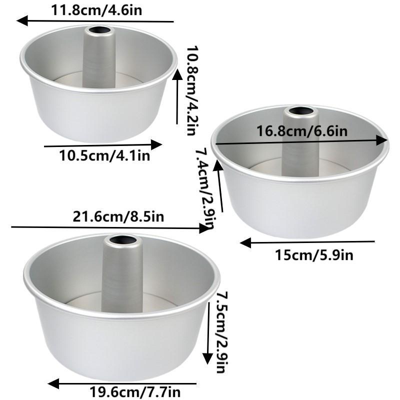 Круглая форма для шифонового пирога с отверстием посередине, форма для тостового хлеба со съемным дном, полая форма с трубой, инструменты для DIY выпечки, модель для выпечки, хлебница