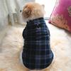 Fleece Vest Small Dog Pullover Fleece Jacket with Leash Ring Plaid Cold Weather Dog Clothes Pet Apparel Windproof Lightweight