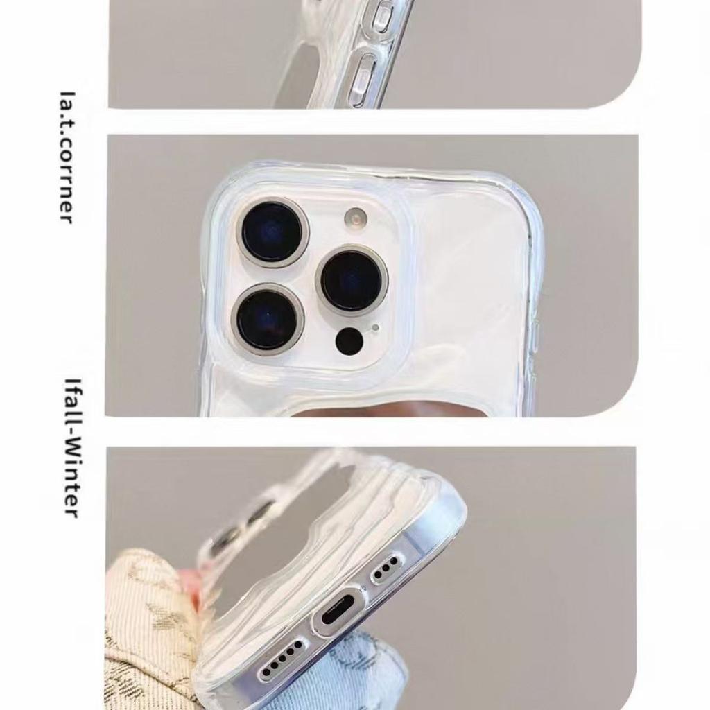 Гофрированный зеркальный чехол для телефона, совместимый с Apple 16/15 iPhone 13 MAX Huawei, защитный чехол с зеркалом для макияжа