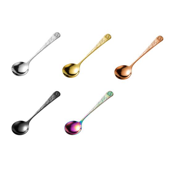 Ложка из нержавеющей стали Yousheng с противоскользящей ручкой, дизайн с узором «молоток», ложка для супа, риса, лапши, многофункциональный кухонный инструмент