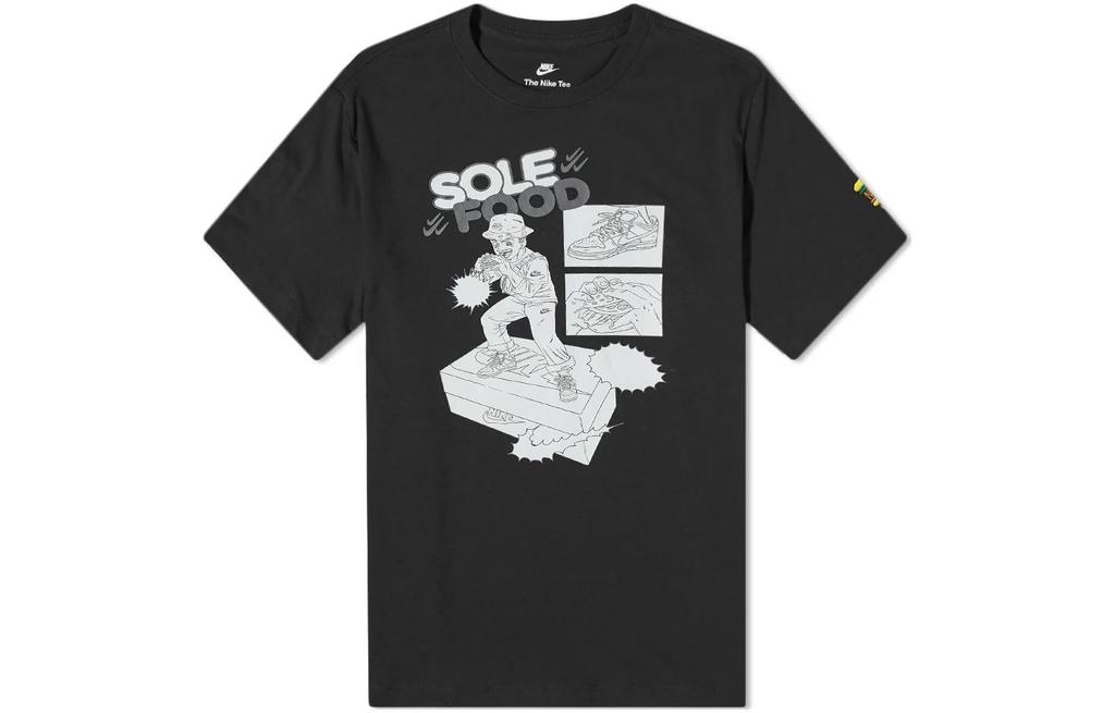 Nike Футболки Мужские Черные С Круглым Вырезом Умеренные Другие DN5164-010