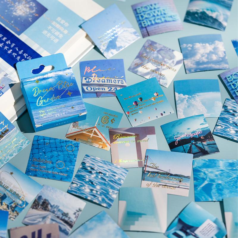 Набор из 45 золотых романтических ретро-наклеек для скрапбукинга и декора