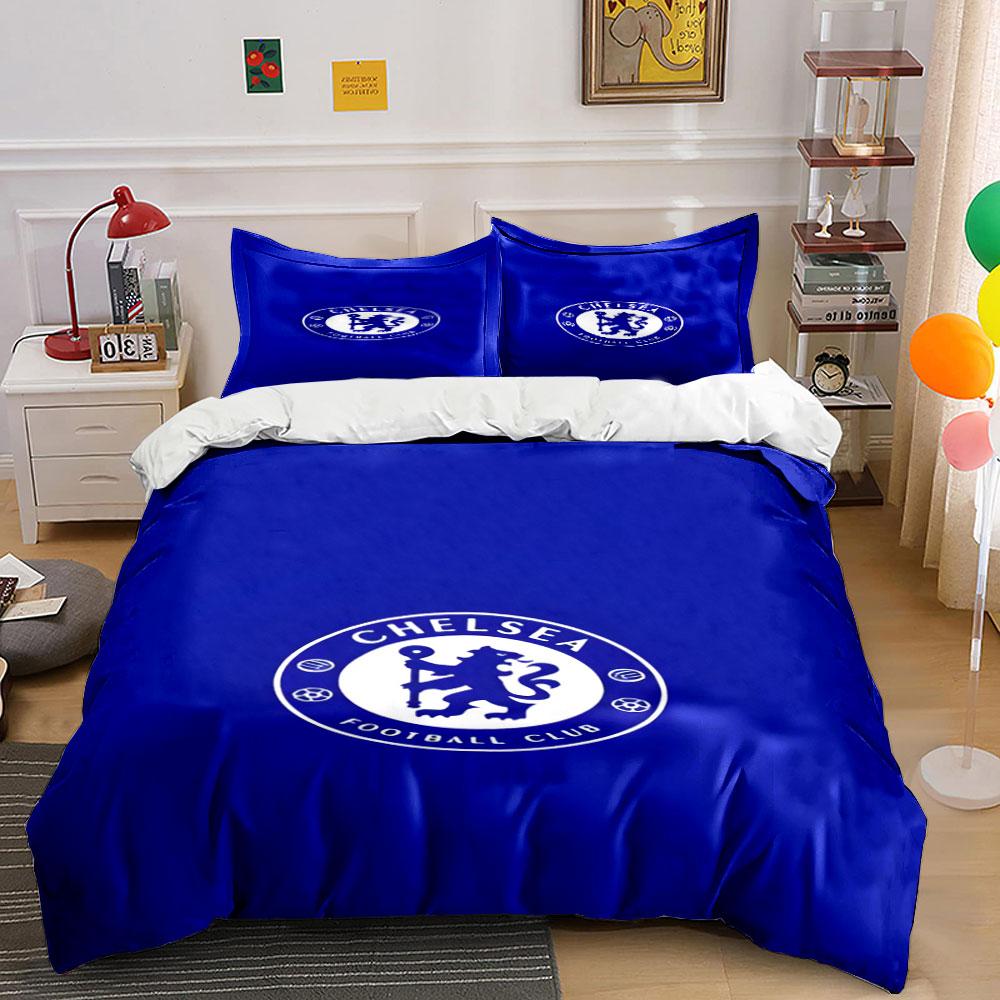 Blue bedding, Chelsea logo, lion. Bedding sets Duvet cover sets Duvet covers Pillowcases(1 * Duvet Cover 2 * Pillowcases without duvet insert)