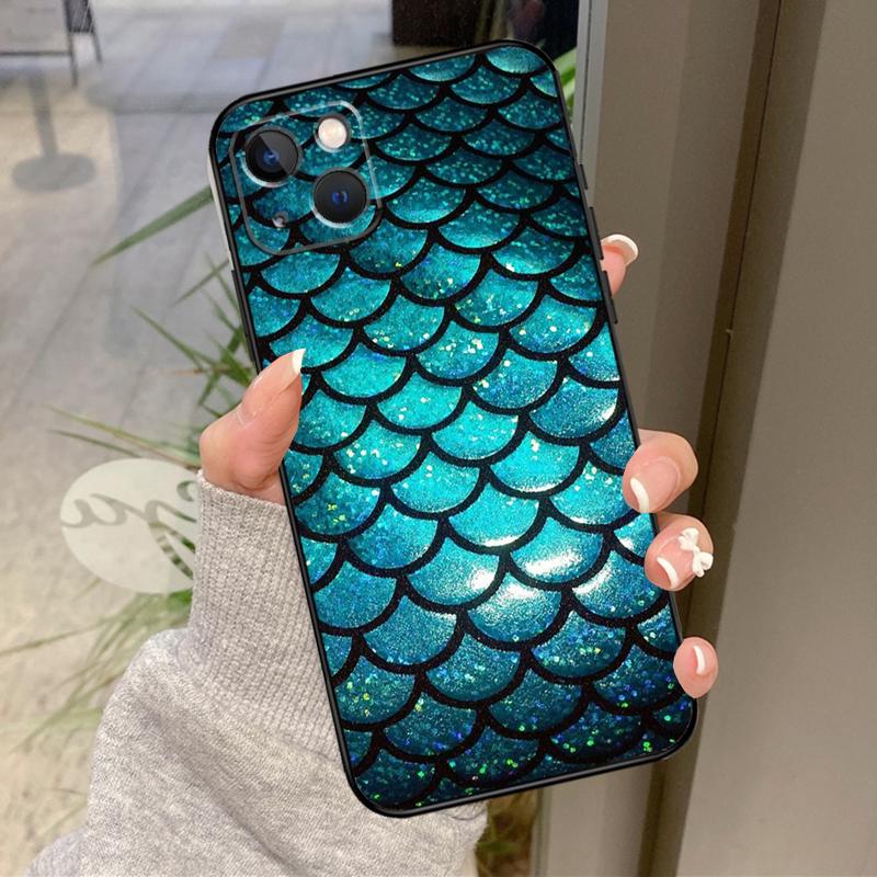 Чехол-чешуя русалки для iPhone 16 Pro Max 15 14 12 11 13 17 Pro Max Plus 12 13 Mini 16e 17 Air Задняя крышка