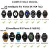 26 22MM Silicone Watch Band Straps For Garmin Fenix 6X 6 6S Pro 7X 7 Easyfit Wristband Fenix 5 5X 5S Plus Smartwatch Bracelet