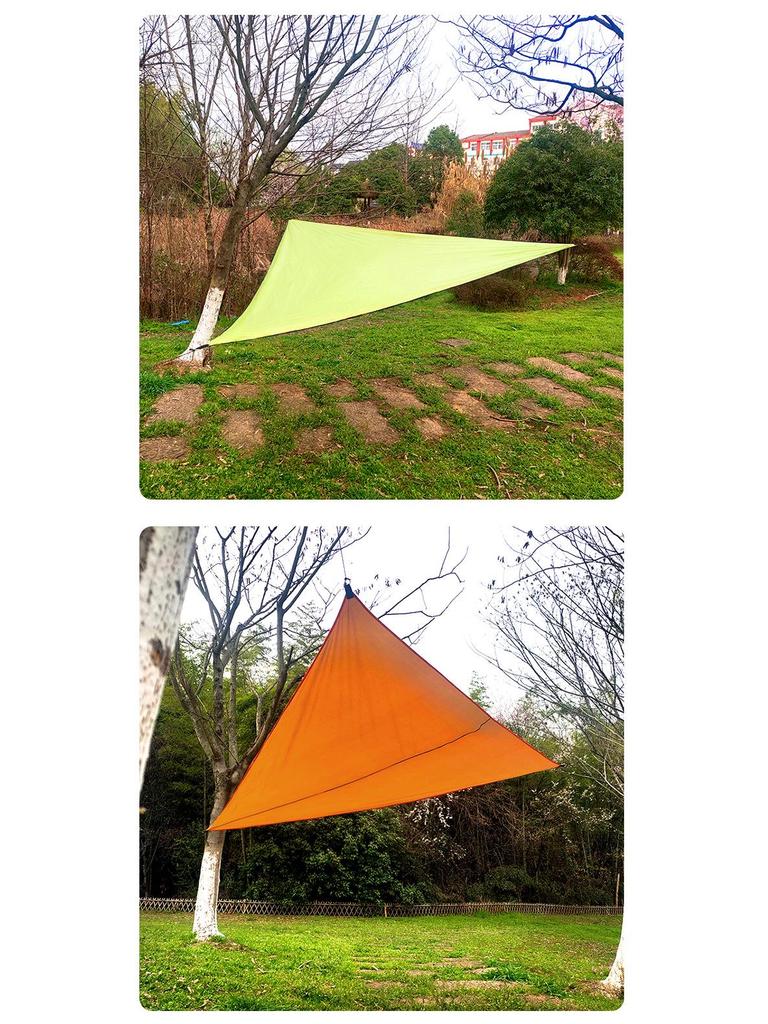 Triangular Outdoor Sunshade Sail - 3m Folding Sun Protection Canopy