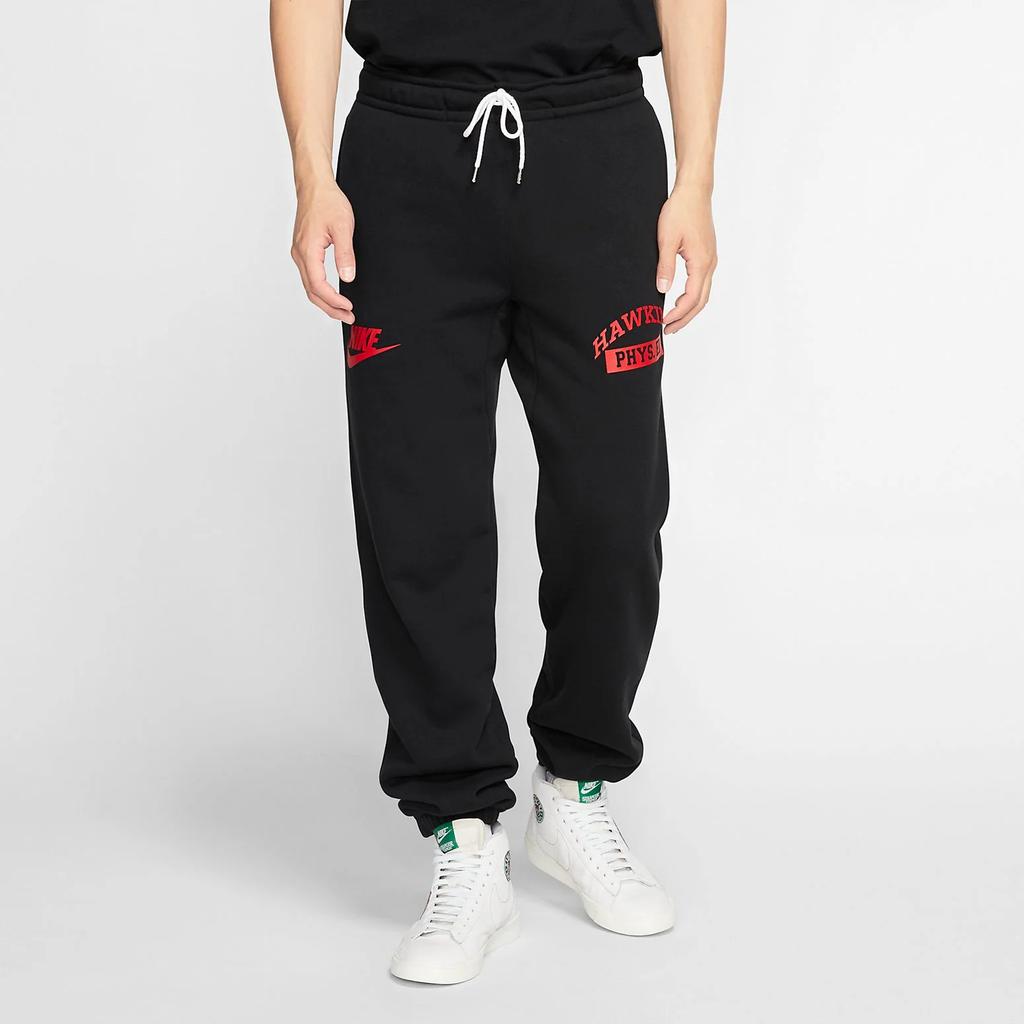 Nike Брюки X Stanger Things Upside Down, черные/красные, мужская уличная одежда CQ3656-010