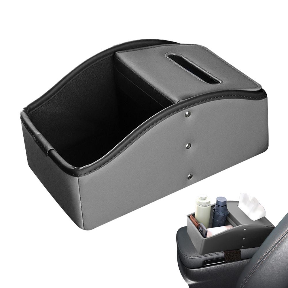 Armrest Console Storage Box Main Driving Storage Box PU Leather Multifunctional Car Storage Box Car Armrest Box Elegant Solution