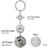 Stainless Steel Multi-Purpose Pendant Keychain - Witch Knot Round Plate Design
