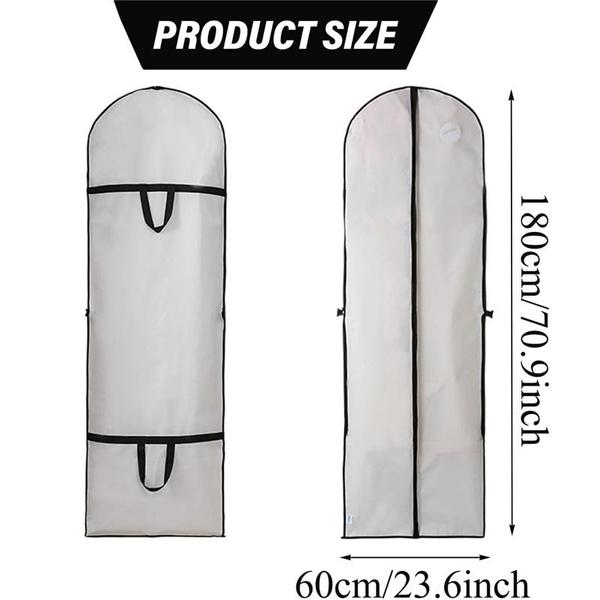 1Pc Extra Large Hanging Suit Dress Coat Travel Bag Clothes Cover Storage Zip Home Zip Up Hanging Suit Dress Coat Bag Clothes Cover Storage