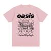 Летняя мужская футболка, футболка с логотипом рок-группы Oasis в стиле ретро, 100% чистый хлопок, повседневная свободная футболка высокого качества для меня