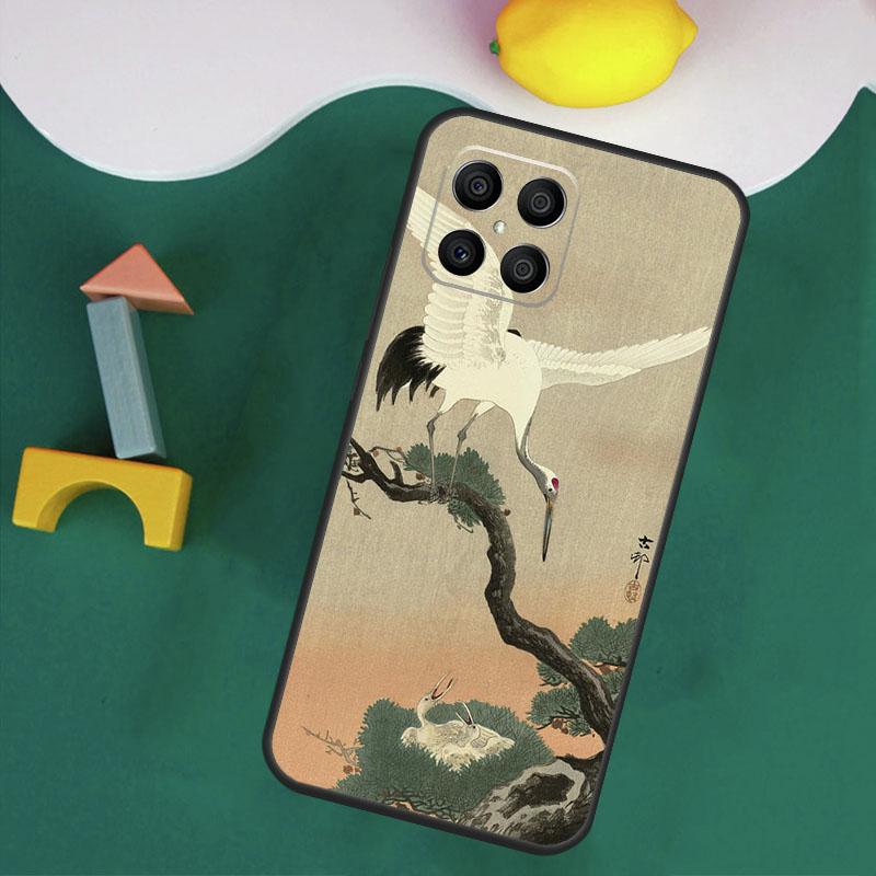 Чехол-книжка Красный журавль для Honor 200 Lite 50 70 90 X9a X8a X8 X9 X8b X9c X9b Honor Magic 5 6 Pro 7 Lite