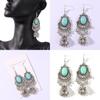 Bohemian Style Drop Earrings With Electroplated Oval Design For Female Accessories