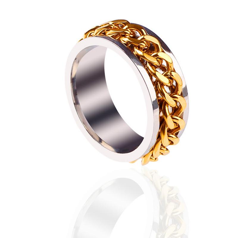 Вращающаяся крышка от пивной бутылки из нержавеющей стали, кольцо-цепочка с артефактом, унисекс