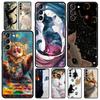 Милый Чехол для Телефона с Кошкой для Samsung Galaxy S26 S25 S24 S23 S22 S20 S21 FE Ultra S25 Edge Plus 5G Мягкий ТПУ Чехол Fundas Capas Сумки