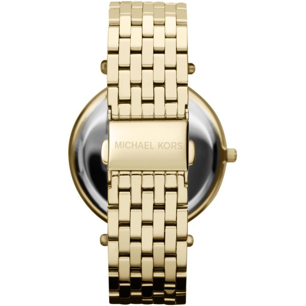 Michael Kors MK3191 Darci Glitz Gold Dial Pave Bezel Crystal Women's Watch