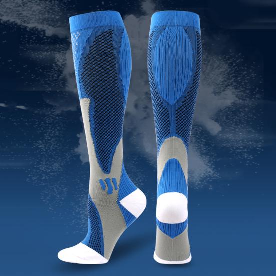 1 пара унисекс спортивных носков компрессионные носки для йоги длиной до колена с длинными трубками высокоэластичные обтягивающие нескользящие носки теплые чулки для повседневной жизни