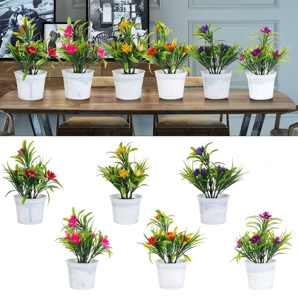 Miniascape Wedding Party Decortion with Pots Outdoor Decor Artificial Flower Fake False Plants