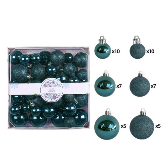 44 шт. 3/4/5 см Рождественский шар Небьющийся привлекательный красочный елочный шар Подвеска для