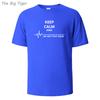 Keep Cale Printed Essential Cotton Tshirt Men Casual Short Sleeve Crew Neck Soft Fabric Breathable Summer Top Mens Tshirt