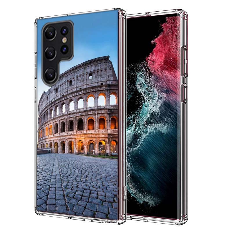 Colosseum Rome Italy Capa Phone Case For Samsung S26 Ultra S25 Edge Galaxy S23 S21 S20 S24 FE S22 S10 Plus Cover Clear TPU Shell