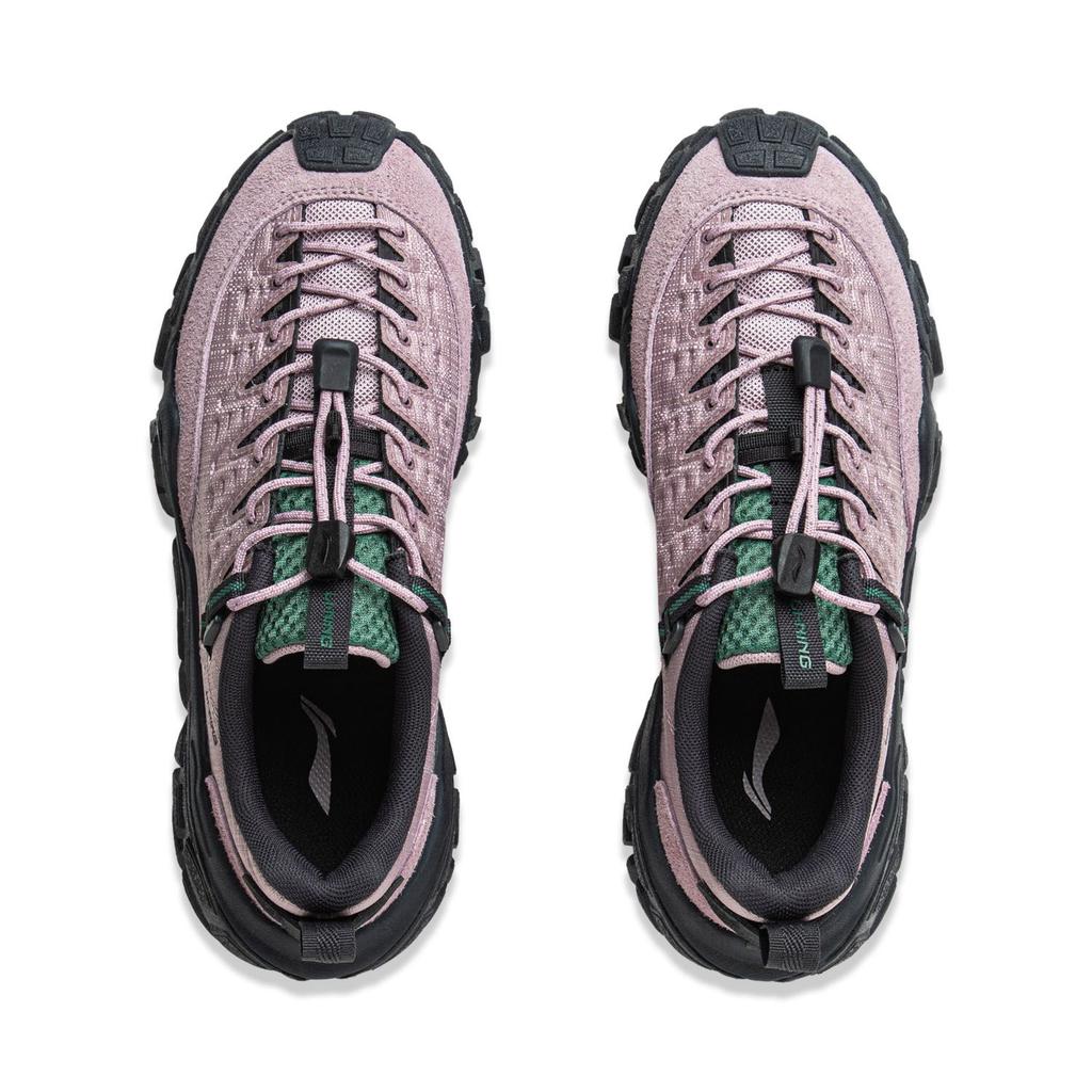 Li Ning Песчаная дюна Низкие повседневные кроссовки Женские Чернильный серый Фиолетовый AGCV364-3