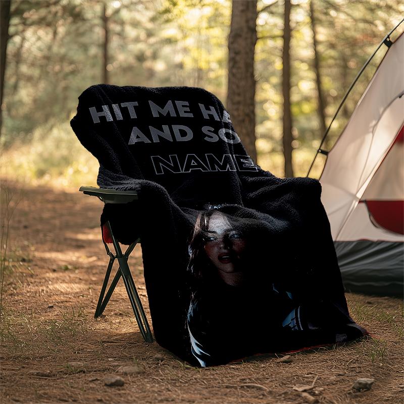 Personalized Custom Name Blanket - Billie Eilish Print Design,Blanket for Sofa,Bed,Travel,Camping - Soft and Warm, Great Gift