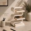 Многоуровневый вертикальный держатель для книг 3D-печатный настольный стеллаж-органайзер для книг Настольный органайзер для книг Прикроватная тумбочка