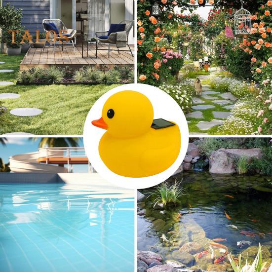 1 шт./2 шт. солнечные утки для бассейна, плавающие солнечные светильники для бассейна, водонепроницаемые светящиеся утки для ночной вечеринки у бассейна, декор для водных объектов