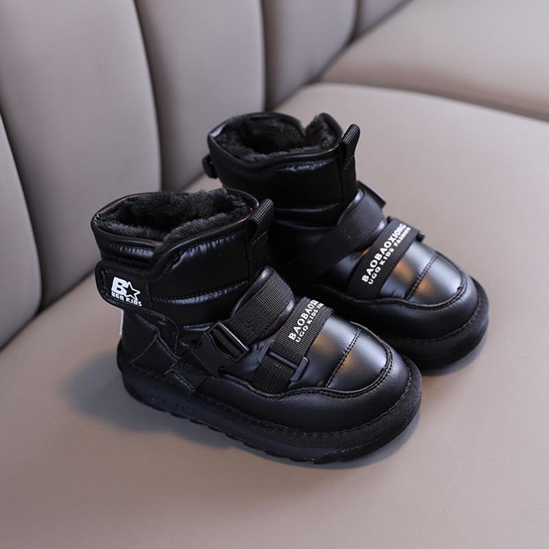 Kids Waterproof Snow Boots Boys Winter Anti Slip Warm Cotton Shoes Children's Plush Shoes