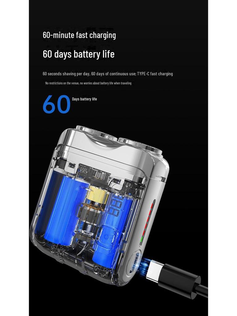 Высокоскоростная немецкая мини-электробритва с лезвиями — портативная серия Traveler