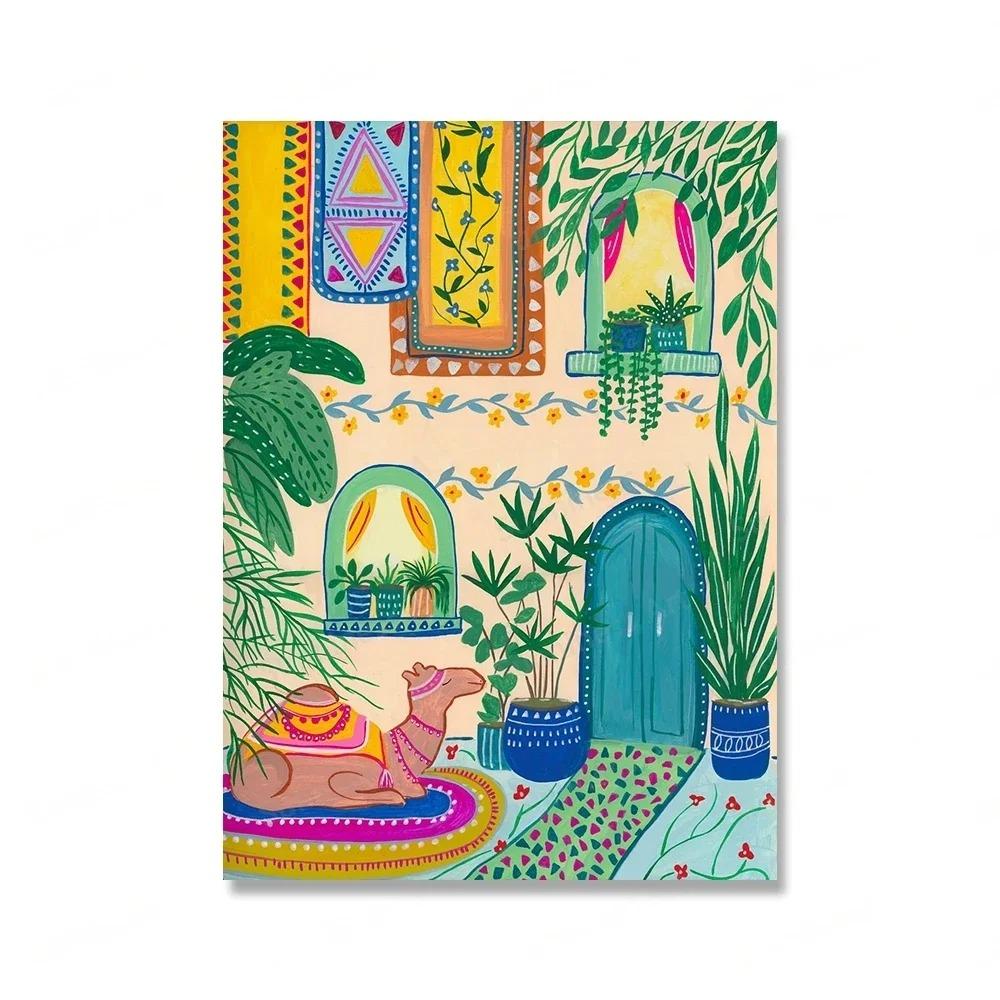 Египет, Марокко, настенная живопись на холсте, тропические животные джунглей, леопардовый тигр, постеры, принты, домашний декор, подарок на новоселье