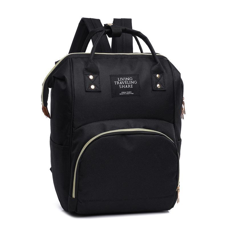 Рюкзак для мам в корейском стиле 2024 года: Модная холщовая сумка для подгузников с цветными блоками для мам