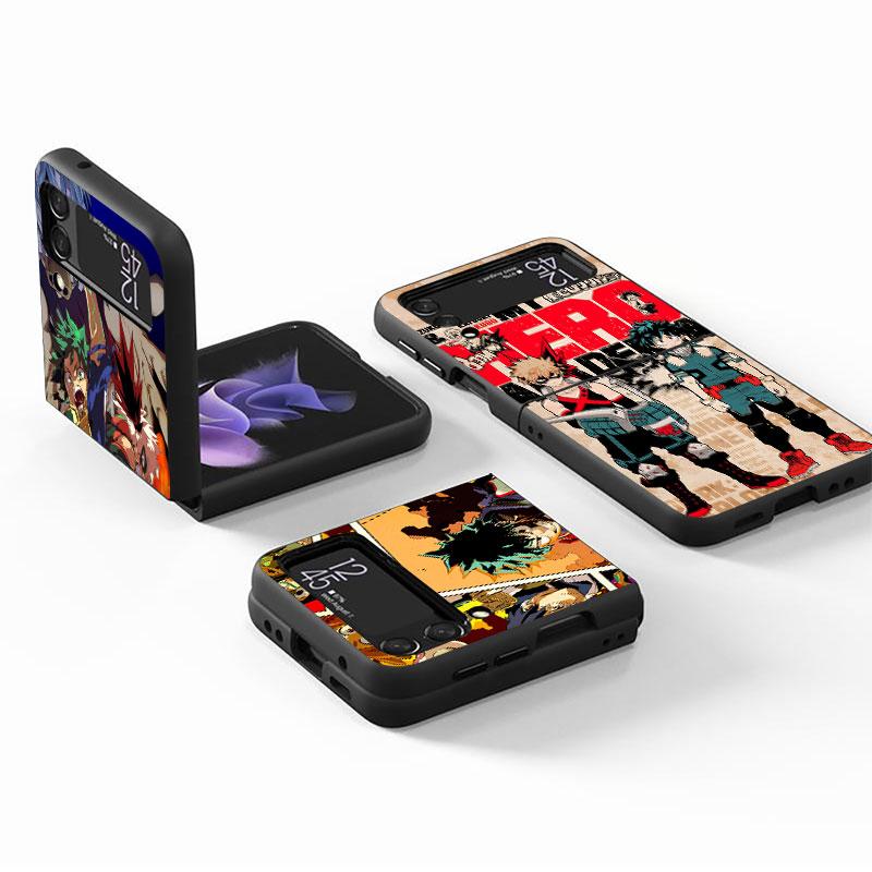 Чехол My Hero Academia для Samsung Galaxy ZFlip Z Flip 4 ZFlip3 Z Flip 3 5G Flip4 zflip Flip3 Жесткий чехол для ПК, бампер для телефона