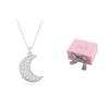 Swarovski Серия Luna Дизайн Полумесяца Посеребренное покрытие Никелем Ожерелье Женское Серебро 5666181