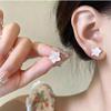 Серьги-пусеты из серебра 925 пробы с жемчугом для женщин