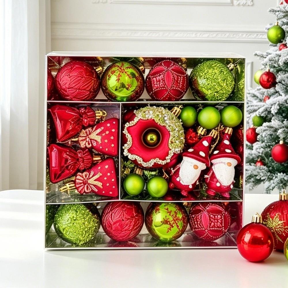 22Pcs/Set 6CM Christmas Tree Balls Creative Xmas Ornament Ball Showcase