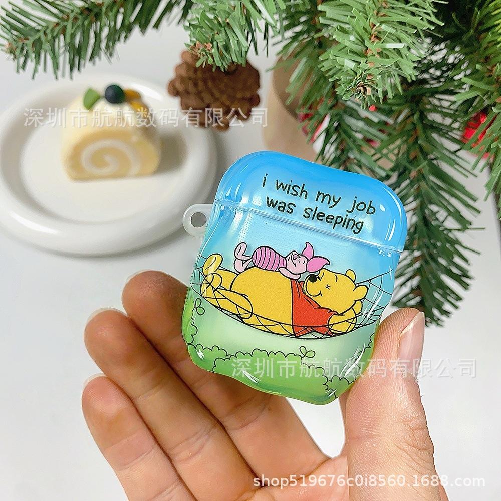 Sleeping Winnie the Pooh for Apple AirPods 1 generation Bluetooth headset case AirPods Pro 1st generation wireless Bluetooth