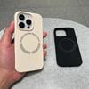 Чехол из жидкого силикона для Apple iPhone 17 16 15 14 13 12 Pro Max Plus Air Magsafe Магнитная беспроводная зарядка funda