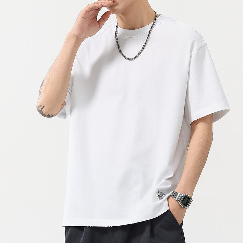 Summer Thin 230g Grinding Instantly Cool Men's T Round Neck T-shirt Short Sleeves