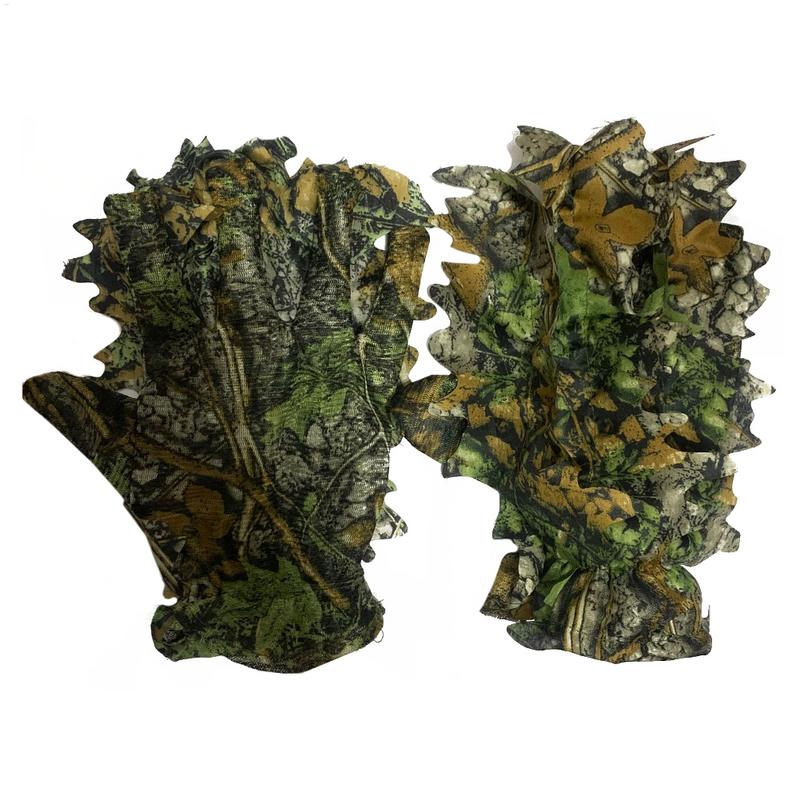 3D Camouflage Hunting Gloves Sneaky Comfortable Non-slip Durable 3D Leaf Gloves For Hunting Shooting Photography Leaf Gloves