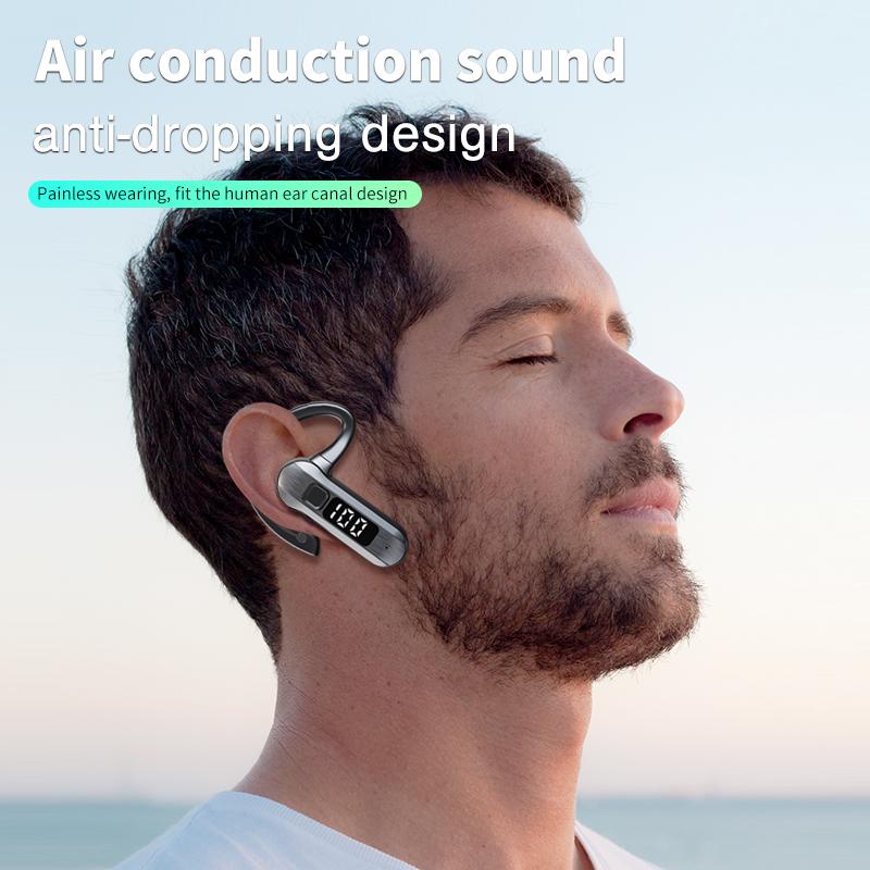 Спортивные наушники Bluetooth 5.2 с костной проводимостью, беспроводная гарнитура с шумоподавлением при беге и микрофоном