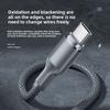 Кабель для быстрой зарядки 3 в 1 100 Вт Roman Type C USB Micro для iPhone Samsung Huawei Xiaomi Зарядное устройство с индикатором USB C